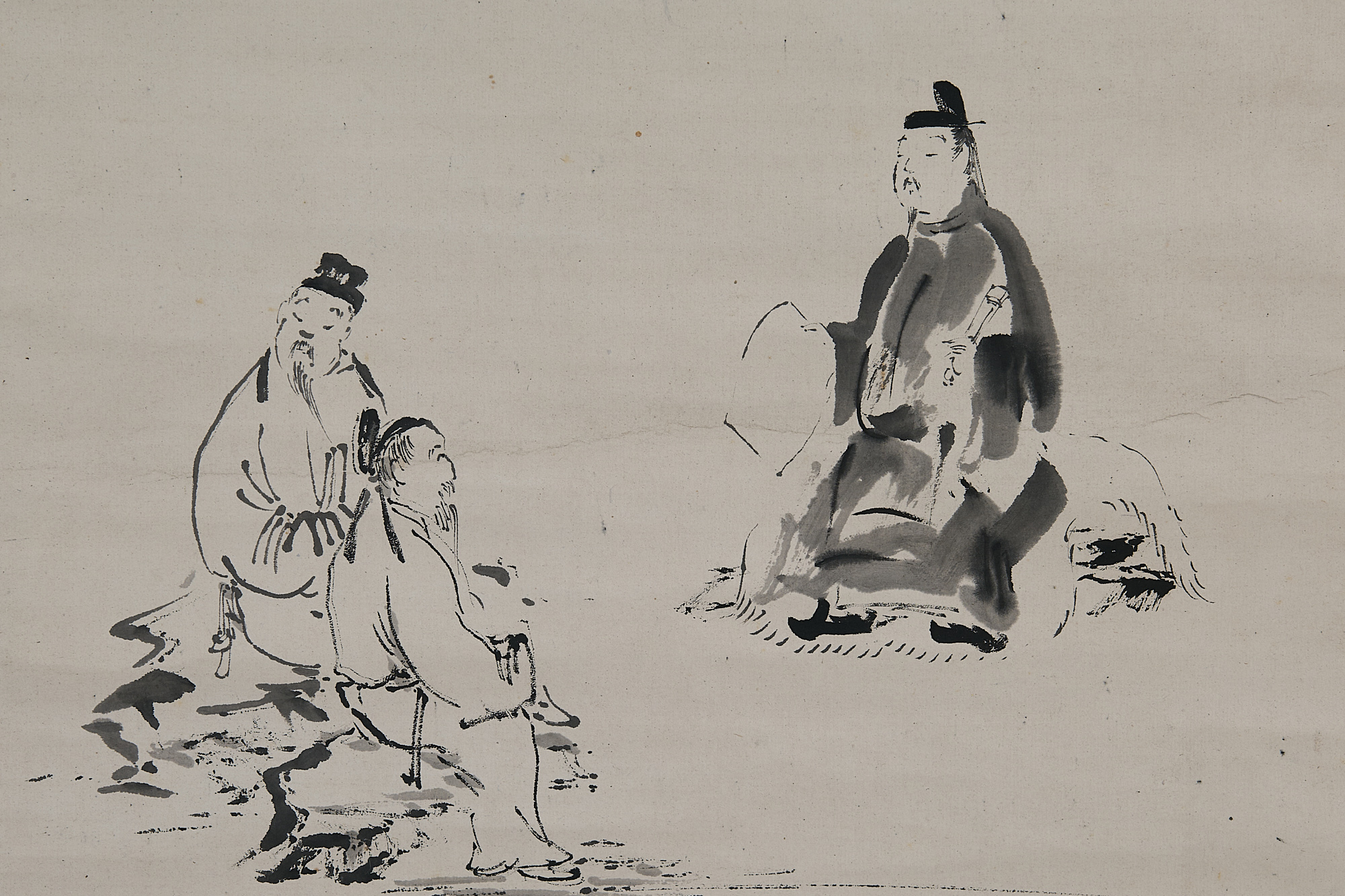 阿倍仲麻呂在唐詠歌図　岡田為恭筆